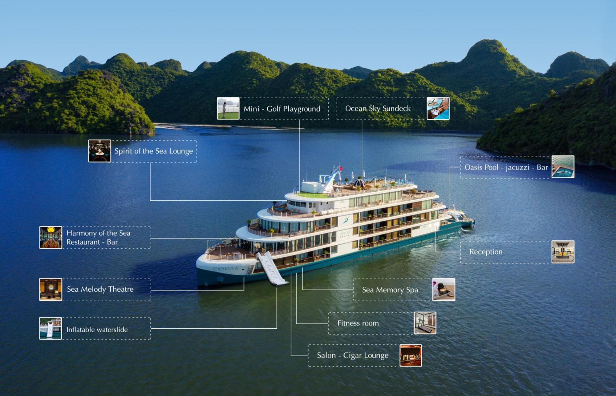 Hotel Halong Capella Cruise - Member Of Lyra Cruise Collection Hạ Long Exterior foto